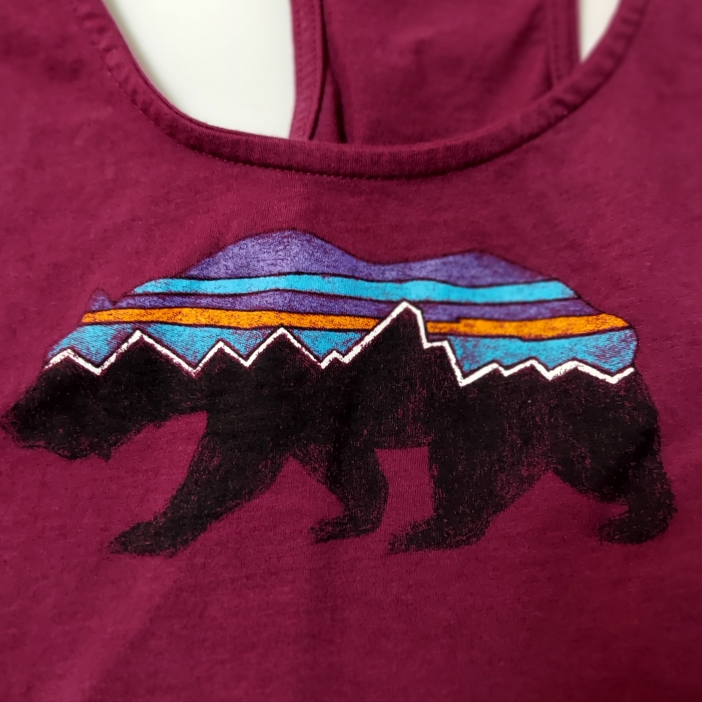 Patagonia Graphic Tank Top Woman's Purple Size XL - Picture 3 of 6